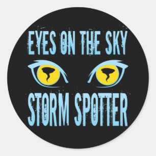 AUGEN AUF DEM SKY STORM SPOTTER RUNDER AUFKLEBER