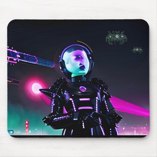 Augen auf den Nachthimmeln Mousepad (Vorne)