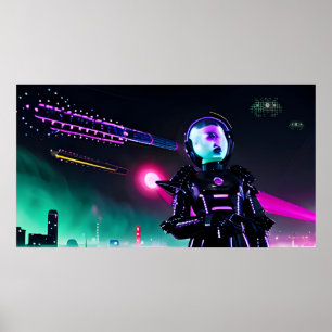 Augen auf den Nachthimmeln Poster