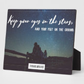 Augen auf den Sternen behalten Fotoplatte (Seite)