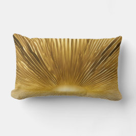 Augen auf Gold AI Art Lendenkissen