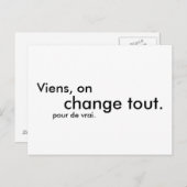 Augen, auf Wechselgeld. gour de vrai. Postkarte (Vorne/Hinten)