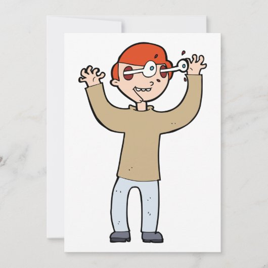 Augen ausbrechen einladung (Vorderseite)