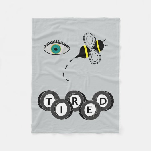 Augen-Biene ermüdet Fleecedecke (Vorderseite)