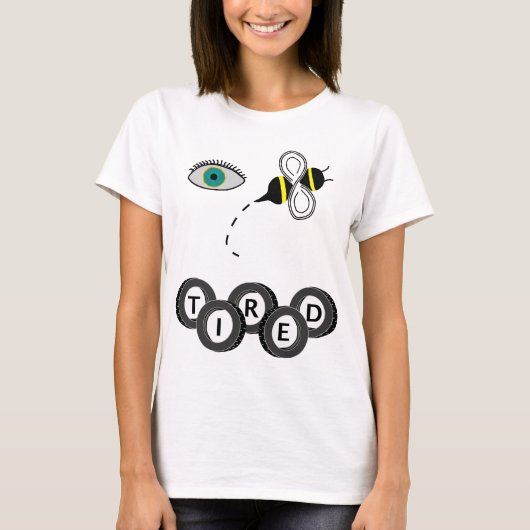 Augen-Biene ermüdet T-Shirt (Vorderseite)