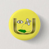 Augen-Bienen-Blatt in U Button (Vorderseite)