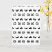 Augen Blick Seitenflüge Starring Emoji Muster Karte (Gelbe Blume)