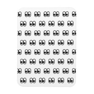 Augen Blick Seitenflüge Starring Emoji Muster Magnet