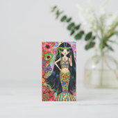 Augen-Blumen-Friedenszeichenniedliches Visitenkarte (Stehend Vorderseite)