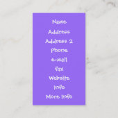 Augen-Blumen-Friedenszeichenniedliches Visitenkarte (Rückseite)