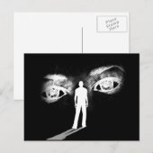 Augen der Goddess-Postkarte (schwarz) Postkarte (Vorne/Hinten)
