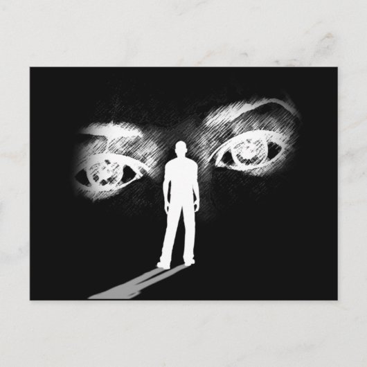 Augen der Goddess-Postkarte (schwarz) Postkarte (Vorderseite)