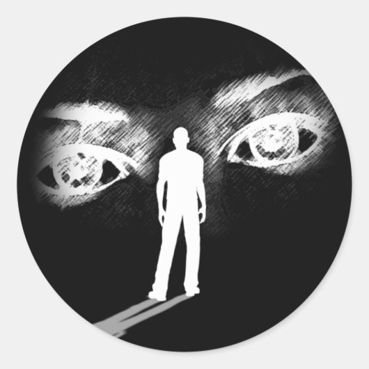 Augen der Göttin-Aufkleber (schwarz) Runder Aufkleber (Vorderseite)