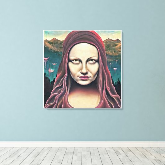 Augen der Mona lisa Leinwanddruck (Insitu (Holzboden))