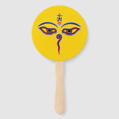 Augen der Weisheit Buddha - Augen des Bodhnath-Tem Fächer (Rückseite)