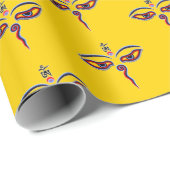 Augen der Weisheit Buddha - Augen des Bodhnath-Tem Geschenkpapier (Rolleneckpunkt)