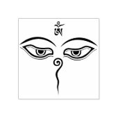 Augen der Weisheit Buddha - Augen des Bodhnath-Tem Gummistempel (Prägung)