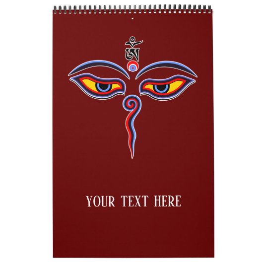Augen der Weisheit Buddha - Augen des Bodhnath-Tem Kalender (Titelbild)