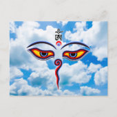 Augen der Weisheit Buddha - Augen des Bodhnath-Tem Postkarte (Vorderseite)