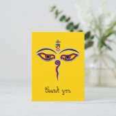 Augen der Weisheit Buddha - Augen des Bodhnath-Tem Postkarte (Stehend Vorderseite)