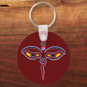 Augen der Weisheit Buddha - Augen des Bodhnath-Tem Schlüsselanhänger (Vorderseite)