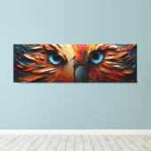 🦉 🎨 Augen der Weisheit - Ein farbiger Blick 🌈 Leinwanddruck (Insitu (Holzboden))