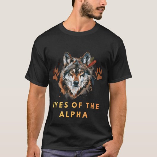 Augen des Alpha-Wolfs T-Shirt (Vorderseite)