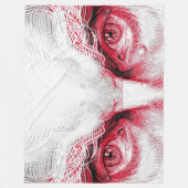 Augen des alten Bösen - Rote Warnung Fleecedecke (Vorderseite)