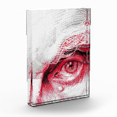Augen des alten Bösen - Rote Warnung Fotoblock (Links)