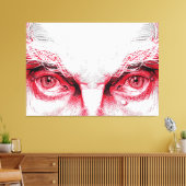 Augen des alten Bösen - Rote Warnung Leinwanddruck (Insitu (Wohnzimmer))