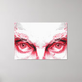 Augen des alten Bösen - Rote Warnung Leinwanddruck (Vorderseite)