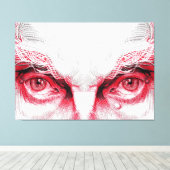 Augen des alten Bösen - Rote Warnung Leinwanddruck (Insitu (Holzboden))