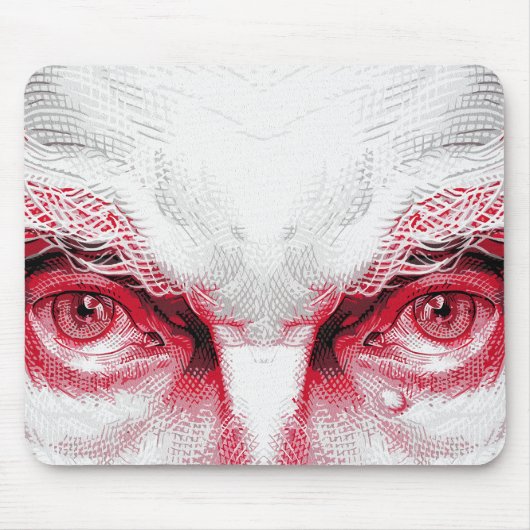 Augen des alten Bösen - Rote Warnung Mousepad (Vorne)