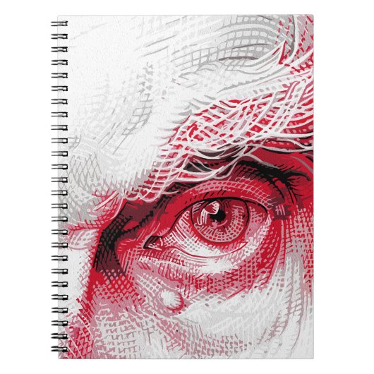 Augen des alten Bösen - Rote Warnung Notizblock (Vorderseite)