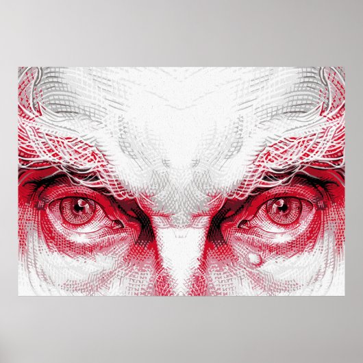 Augen des alten Bösen - Rote Warnung Poster (Vorne)