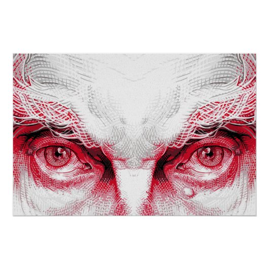 Augen des alten Bösen - Rote Warnung Poster (Vorderseite)