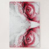 Augen des alten Bösen - Rote Warnung Puzzle (Vertikal)