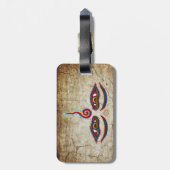 Augen des Buddha / Augen der Weisheit Gepäckanhänger (Rückseite vertikal)