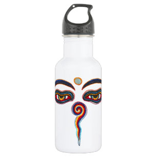 Augen des Buddha / Augen der Weisheit Trinkflasche