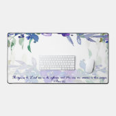 Augen des Herrn lila Blumenschrift Schreibtischunterlage (Tastatur & Maus)