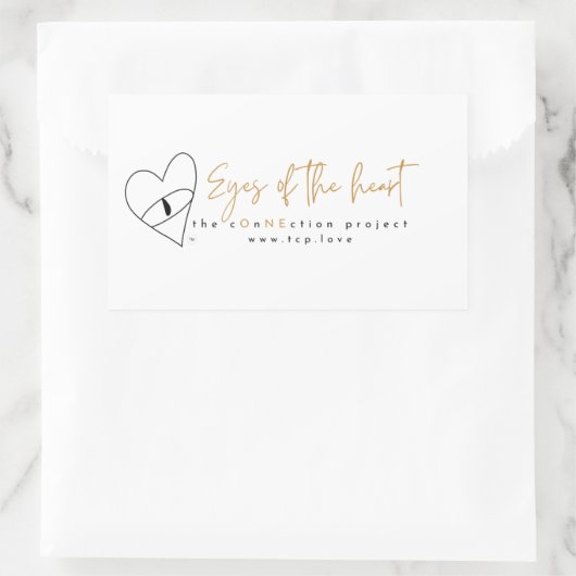 Augen des Radialeckklebers Rechteckiger Aufkleber (Tasche)