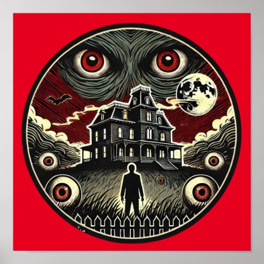 Augen des Spuk Herrenhauses Poster (Vorne)