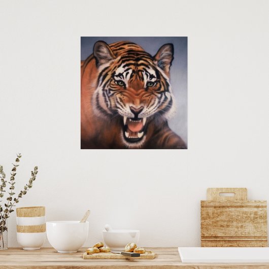 Augen des Tigers Poster (Küche)