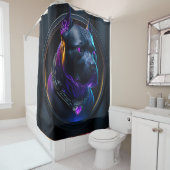 Augen des Universums-Pit-Bullen 04a Duschvorhang (Beispiel)