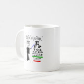Augen-Diagramm-Augenarzt-Entwurfs-Geschenke Kaffeetasse (Vorderseite Links)