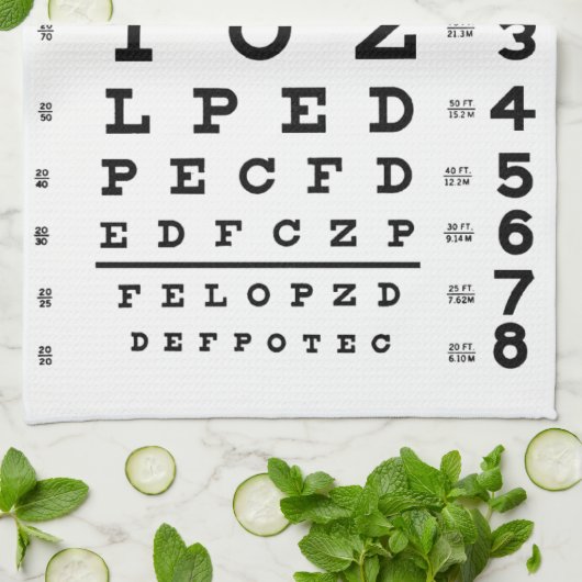 Augen-Diagramm Geschirrtuch (Gefaltet)