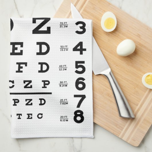 Augen-Diagramm Geschirrtuch (Viertel Falte)