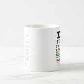 Augen-Diagramm Hermans Snellen, zum der visuellen Kaffeetasse (Mittel)