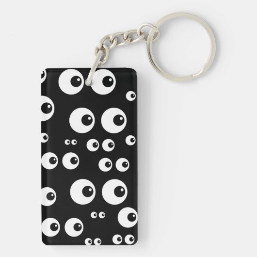 Augen-Diagramm mit Augapfelhintergrund Schlüsselanhänger (Rückseite)