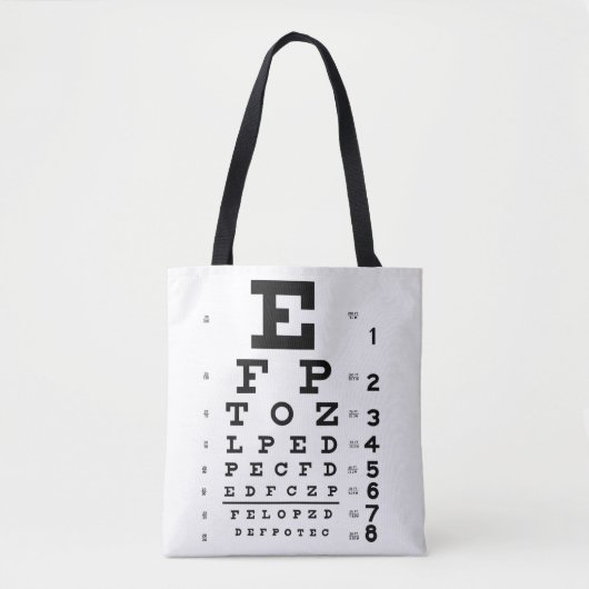 Augen-Diagramm-Optometriker-Taschen-Tasche Tasche (Vorderseite)